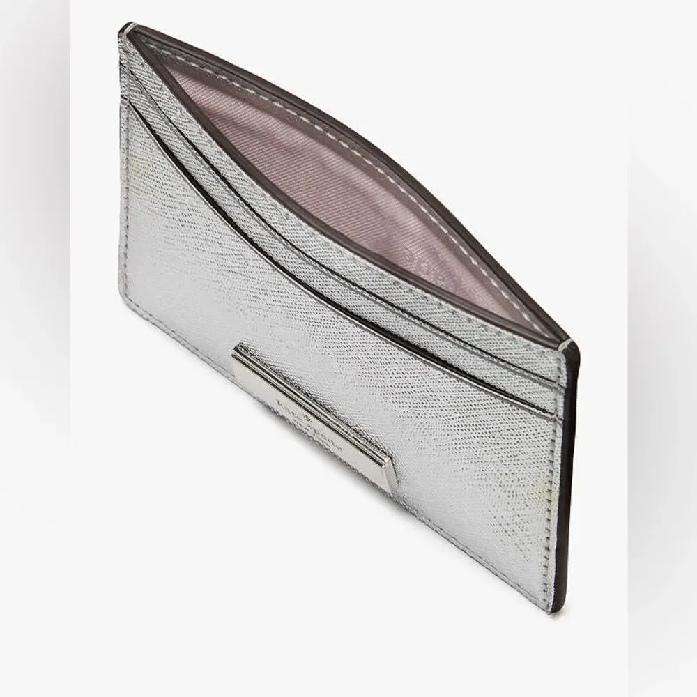 New! Kate Spade Kenzie Boxed Metallic Lunar Lights Small Cardholder NWT MSRP $99
